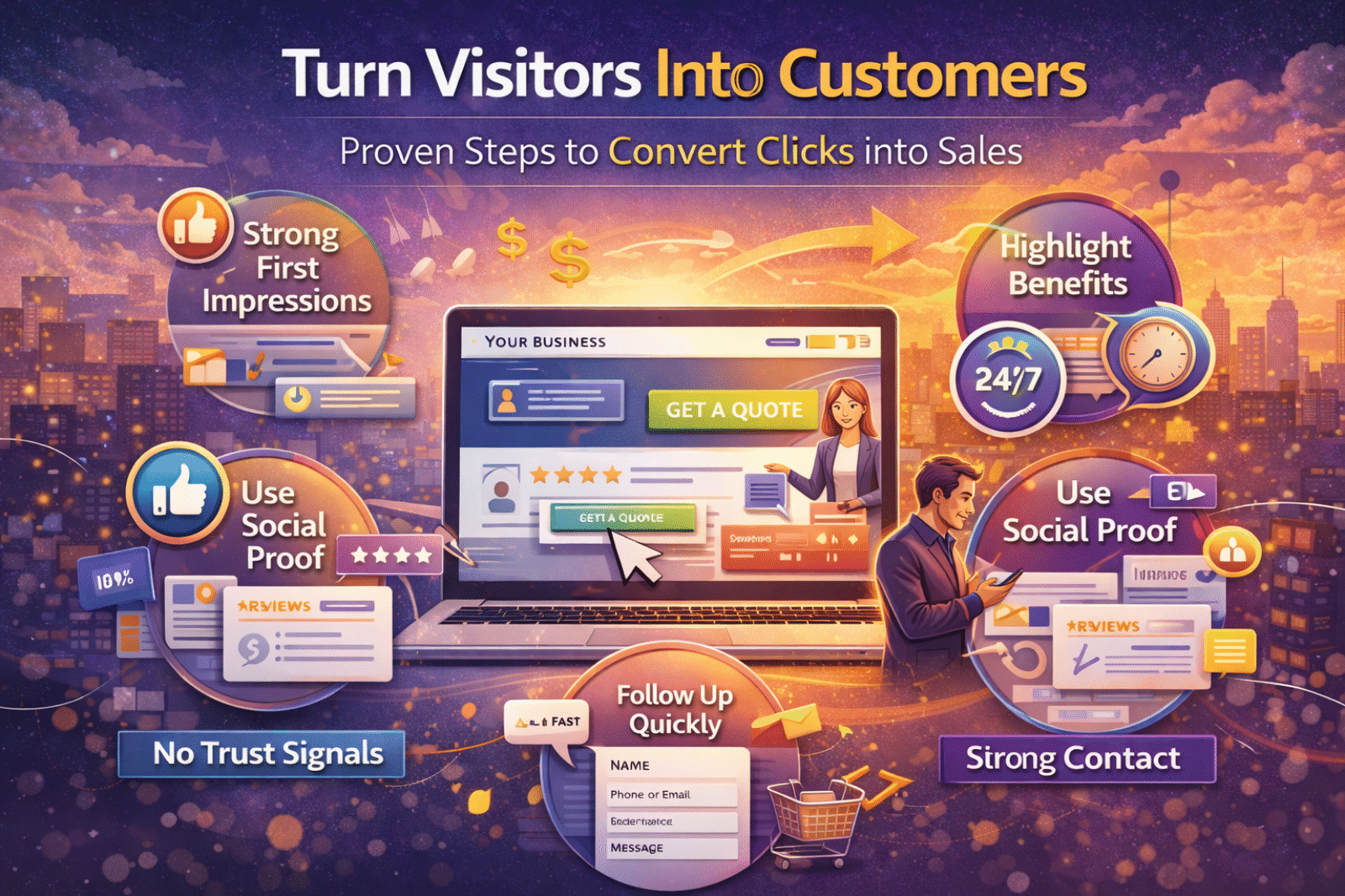 How to Turn Website Visitors Into Paying Customers